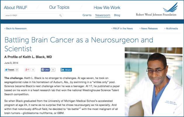 RWJF: Battling Brain Cancer as a Neurosurgeon and Scientist